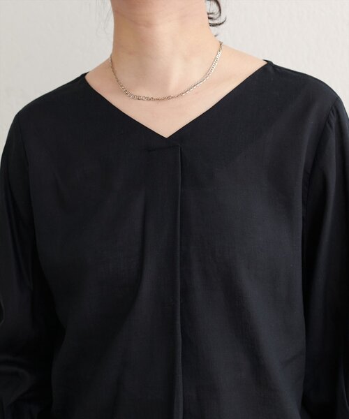 natural couture(ナチュラルクチュール)の「【WEB限定】麻レーヨンタック袖ブラウス(シャツ/ブラウス・レディース・オレンジ/その他1/アイボリー/サックスブルー/ブラック・FREE)」の14枚目の写真