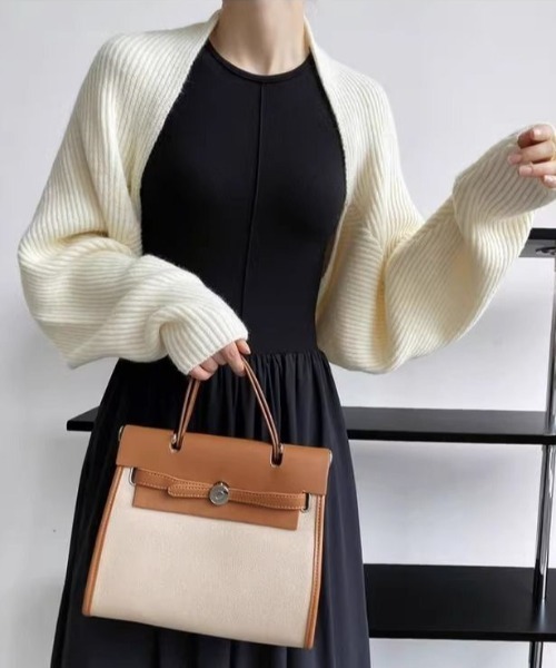 yuue' ( wear )(ユーイ)の「ショートボレロカーディガン(カーディガン/ボレロ・レディース・カーキ/グレー/アイボリー/ブラック・FREE)」の7枚目の写真