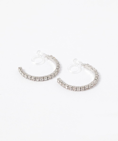 LAKOLE(ラコレ)の「ダイヤレーンフープノンホールピアス20mm / 592885(イヤリング・レディース・その他1/その他2・FREE)」の1枚目の写真