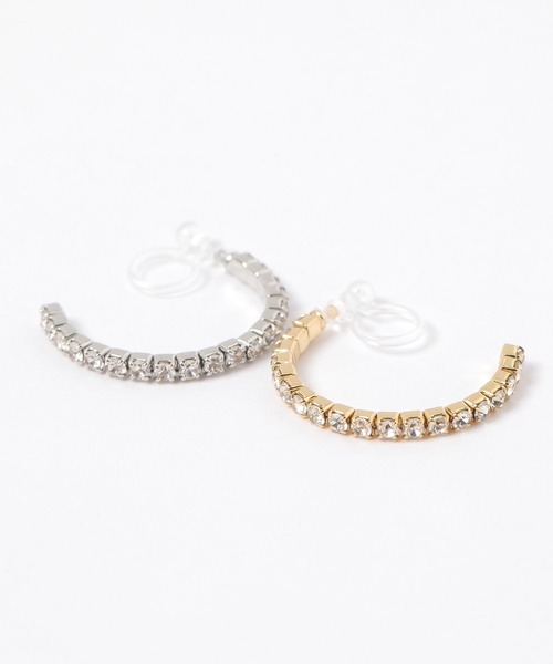 LAKOLE(ラコレ)の「ダイヤレーンフープノンホールピアス20mm / 592885(イヤリング・レディース・その他1/その他2・FREE)」の3枚目の写真