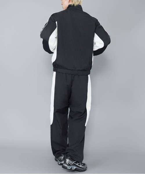 SPINNS（スピンズ）の「【セットアップ対応】短丈ナイロンジャケット/エンブレム刺繍ロゴ/配色切替（ブルゾン・メンズ・ホワイト/ブラック/ネイビー/グリーン/ワイン・ONESIZE）」の10枚目の写真