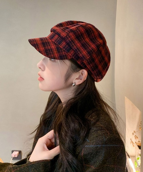 セール】Chiina / チェック柄キャスケット帽（キャスケット）｜Chiina
