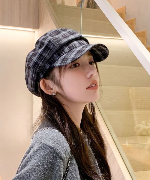 Chiina / チェック柄キャスケット帽（キャスケット）｜Chiina（チーナ