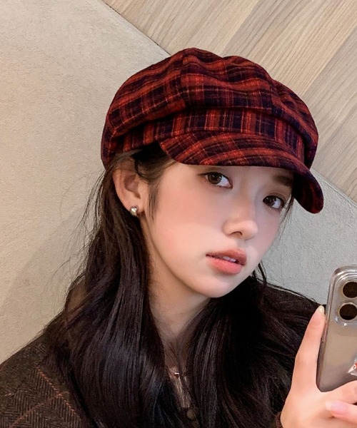 Chiina / チェック柄キャスケット帽（キャスケット）｜Chiina（チーナ