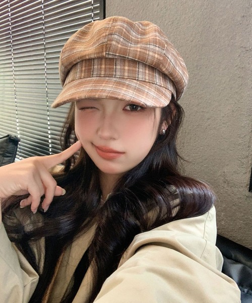 Chiina / チェック柄キャスケット帽（キャスケット）｜Chiina（チーナ