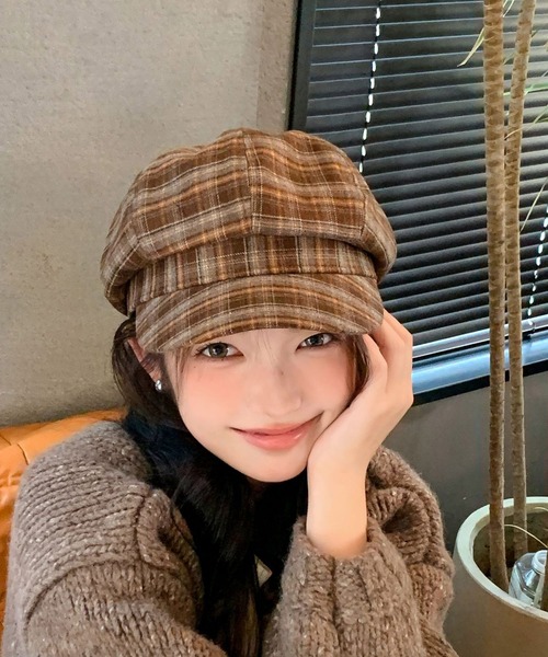 Chiina / チェック柄キャスケット帽（キャスケット）｜Chiina（チーナ