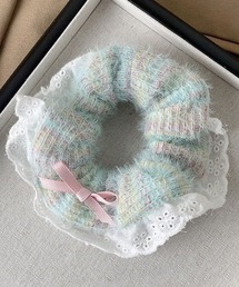 TONE SELECT GOODS | 【urge select】ミックスカラー シャギー ニット シュシュ(レース付き)(シュシュ)