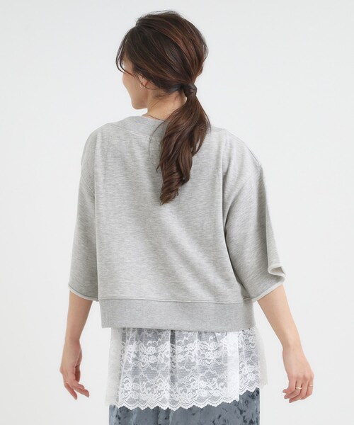 Cutie Blonde(キューティーブロンド)の「【2点セット】ハーフスリーブミニ裏毛プルオーバー&レースタンクトップSET(その他トップス・レディース・ライトグレー/ダークブラウン/チャコールグレー・00)」の19枚目の写真