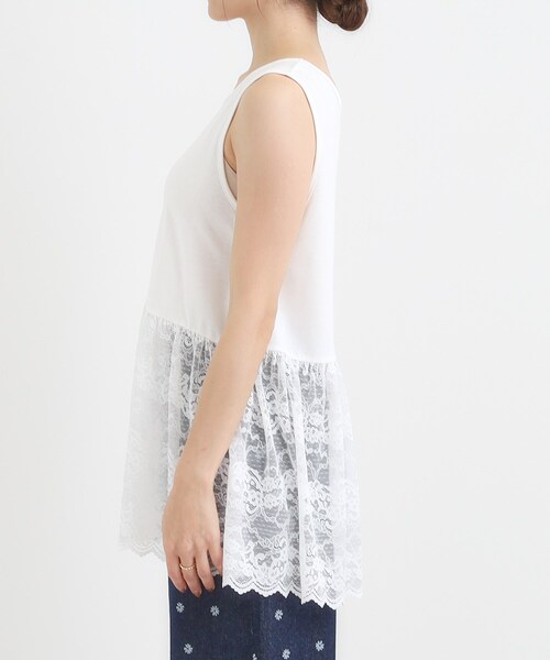 Cutie Blonde(キューティーブロンド)の「【2点セット】ハーフスリーブミニ裏毛プルオーバー&レースタンクトップSET(その他トップス・レディース・ライトグレー/ダークブラウン/チャコールグレー・00)」の13枚目の写真