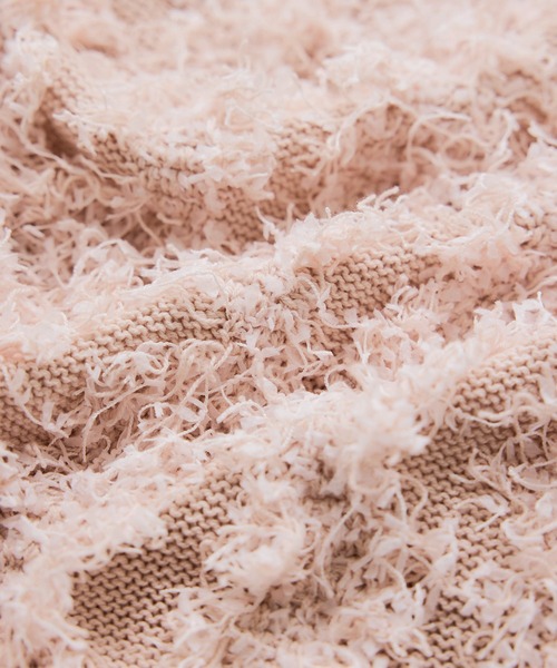 VIS（ビス）の「リボンヤーンフリンジニットプルオーバー（ニット/セーター・レディース・オフホワイト/チャコールグレー/ピンク系その他2・FREE）」の19枚目の写真