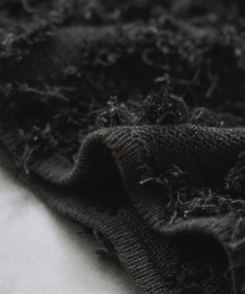 VIS（ビス）の「リボンヤーンフリンジニットプルオーバー（ニット/セーター・レディース・オフホワイト/チャコールグレー/ピンク系その他2・FREE）」の20枚目の写真