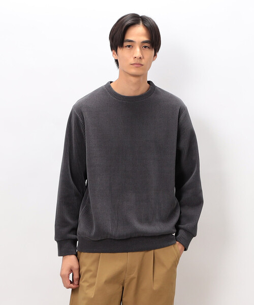 COMME CA ISM(コムサイズム)の「カットコールクルーネックプルオーバー(Tシャツ/カットソー・メンズ・ブラック/ベージュ/チャコール・LARGE/MEDIUM)」の1枚目の写真