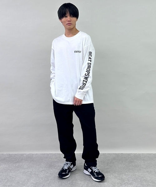 GLAZOS（グラソス）の「袖ロゴプリント長袖Tシャツ（Tシャツ/カットソー・キッズ・ブルー/ブラック/ホワイト・180cm/160cm/170cm/150cm）」の14枚目の写真