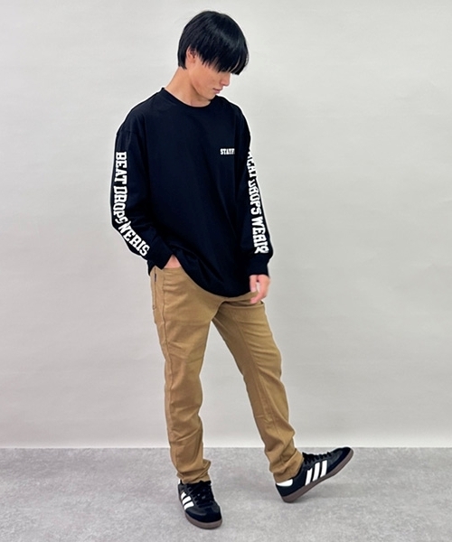 GLAZOS（グラソス）の「袖ロゴプリント長袖Tシャツ（Tシャツ/カットソー・キッズ・ブルー/ブラック/ホワイト・180cm/160cm/170cm/150cm）」の16枚目の写真