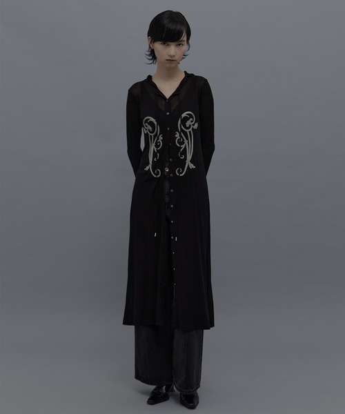 tanakadaisuke STUDIOUS別注 / コットンシアーワンピース 別注 iron embroidery cotton sheer onpiec(FREE GREY): tanakadaisuke
