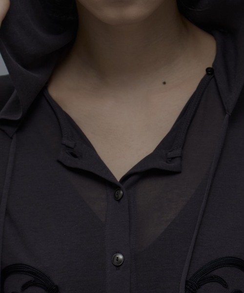 tanakadaisuke（タナカダイスケ）の「【tanakadaisuke/タナカダイスケ】《STUDIOUS別注》iron embroidery cotton sheer one-piece/エンブロイダリーコットンシアーワンピース（ワンピース・レディース・ブラック/グレー・FREE）」の11枚目の写真