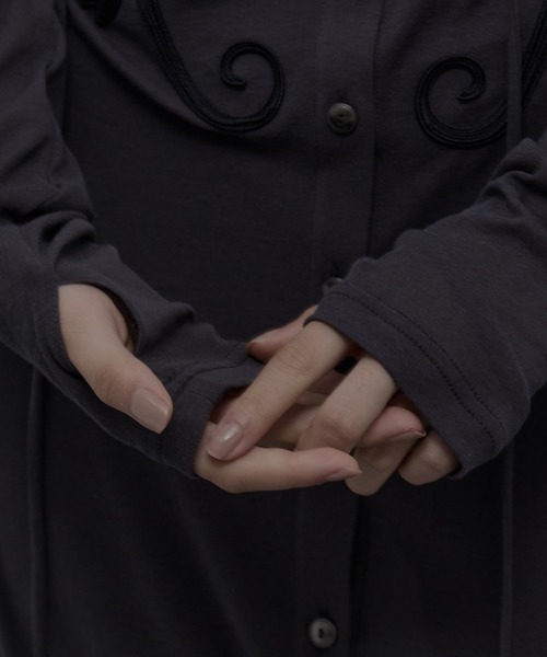 tanakadaisuke（タナカダイスケ）の「【tanakadaisuke/タナカダイスケ】《STUDIOUS別注》iron embroidery cotton sheer one-piece/エンブロイダリーコットンシアーワンピース（ワンピース・レディース・ブラック/グレー・FREE）」の14枚目の写真