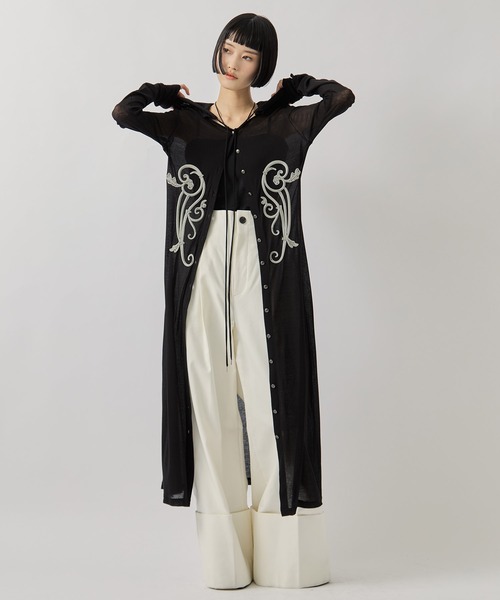 tanakadaisuke(タナカダイスケ)の「【tanakadaisuke/タナカダイスケ】《STUDIOUS別注》iron embroidery cotton sheer one-piece/エンブロイダリーコットンシアーワンピース(ワンピース・レディース・ブラック/グレー・FREE)」の10枚目の写真
