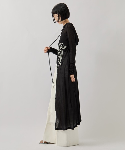 tanakadaisuke(タナカダイスケ)の「【tanakadaisuke/タナカダイスケ】《STUDIOUS別注》iron embroidery cotton sheer one-piece/エンブロイダリーコットンシアーワンピース(ワンピース・レディース・ブラック/グレー・FREE)」の9枚目の写真