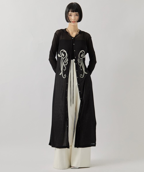 tanakadaisuke(タナカダイスケ)の「【tanakadaisuke/タナカダイスケ】《STUDIOUS別注》iron embroidery cotton sheer one-piece/エンブロイダリーコットンシアーワンピース(ワンピース・レディース・ブラック/グレー・FREE)」の12枚目の写真