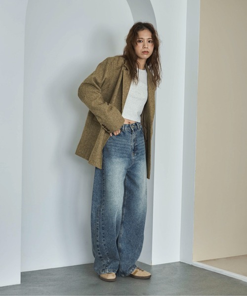 feepur（フェピュール）の「ウール混テーラードジャケット（テーラードジャケット・レディース・ベージュ/ブラウン・MEDIUM）」の21枚目の写真