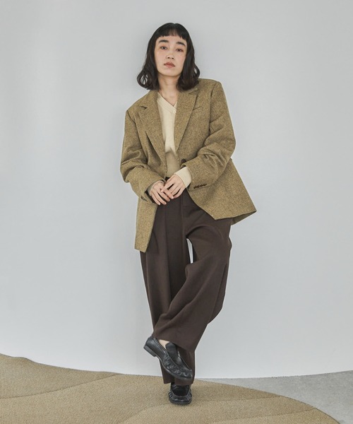 ウール混テーラードジャケット(テーラードジャケット)|feepur ウール混テーラードジャケット(テーラードジャケット)|feepur