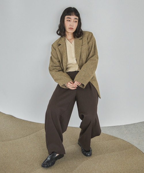 ウール混テーラードジャケット（テーラードジャケット）｜feepur