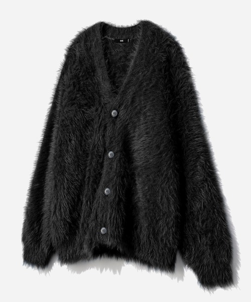 HARE(ハレ)の「ロングシャギーカーディガン(HARE)(カーディガン/ボレロ・メンズ・ブルー/ブラック/パープル/グレー/レッド・SMALL/MEDIUM)」の2枚目の写真