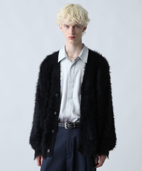 HARE(ハレ)の「ロングシャギーカーディガン(HARE)(カーディガン/ボレロ・メンズ・ブルー/ブラック/パープル/グレー/レッド・SMALL/MEDIUM)」の19枚目の写真