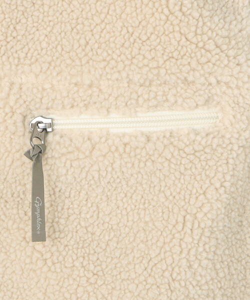 GYMPHLEX（ジムフレックス）の「Gymphlex | ライトボア ショートベスト WOMEN（その他アウター・レディース・オフホワイト/ダークグレー・14）」の11枚目の写真