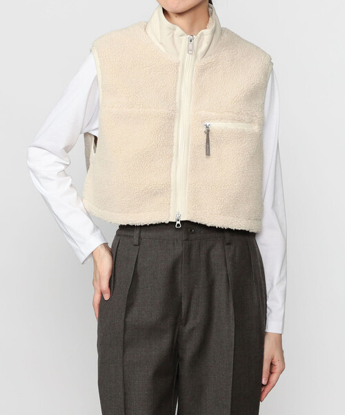 24AW ジムフレックス ボア ベスト ショート丈 GYMPHLEX（ジムフレックス）の「Gymphlex | ショートボアベスト