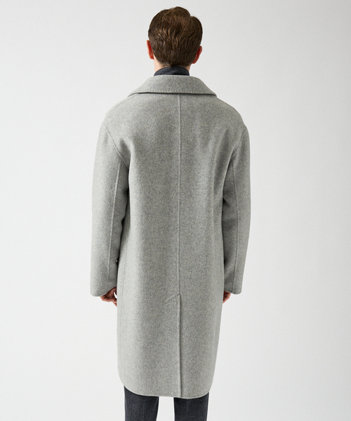 DESIGNWORKS(デザインワークス)の「Super110's バルカラーコート / リバー仕立て(ステンカラーコート・メンズ・グレー・50/48/46/44)」の5枚目の写真