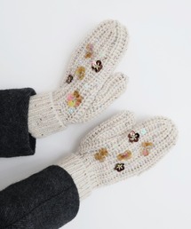 l'atelier du savon(アトリエドサボン)のビーズ刺繍 宝石みたいな手袋(手袋)