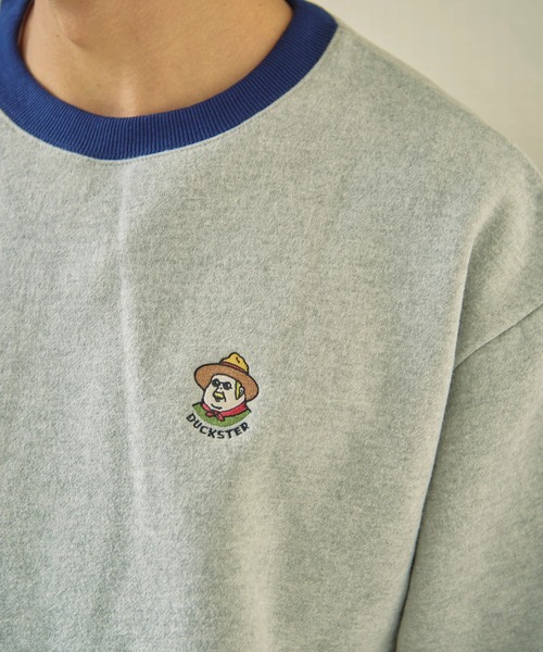 go slow caravan（ゴースローキャラバン）の「Duckster/ダックスター　OJISAN刺繍マルチカラー スウェット（スウェット・メンズ・グレー/ネイビー/ブラック/チャコールグレー・MEDIUM/LARGE/X-LARGE）」の18枚目の写真