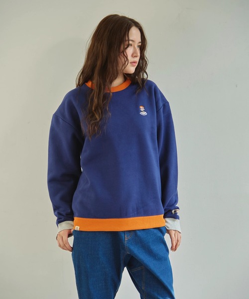 go slow caravan（ゴースローキャラバン）の「Duckster/ダックスター　OJISAN刺繍マルチカラー スウェット（スウェット・メンズ・グレー/ネイビー/ブラック/チャコールグレー・MEDIUM/LARGE/X-LARGE）」の7枚目の写真