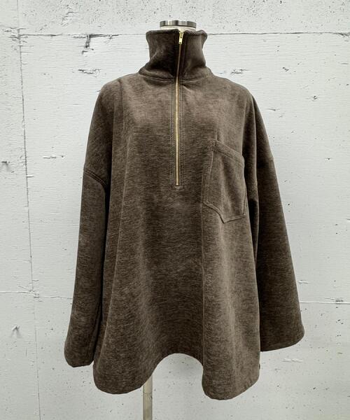 PROVOKE （プロヴォーク）の「provoke（プロヴォーク）ハーフジッププルオーバー（Tシャツ/カットソー・レディース・ブラウン系その他/ライトベージュ・00）」の3枚目の写真