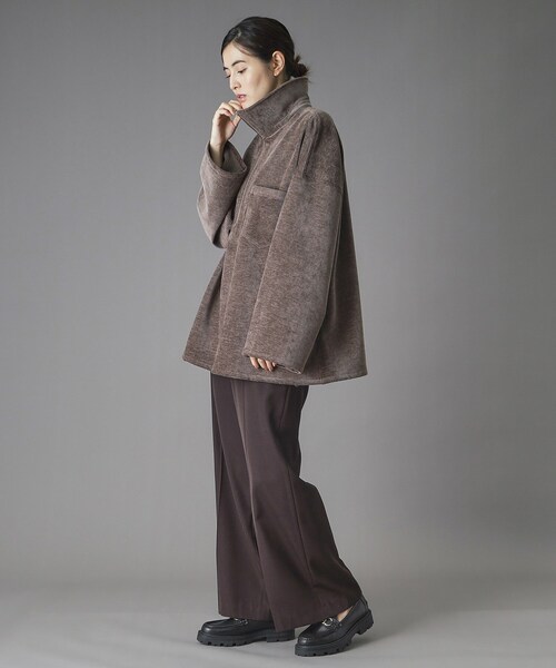 PROVOKE （プロヴォーク）の「provoke（プロヴォーク）ハーフジッププルオーバー（Tシャツ/カットソー・レディース・ブラウン系その他/ライトベージュ・00）」の7枚目の写真