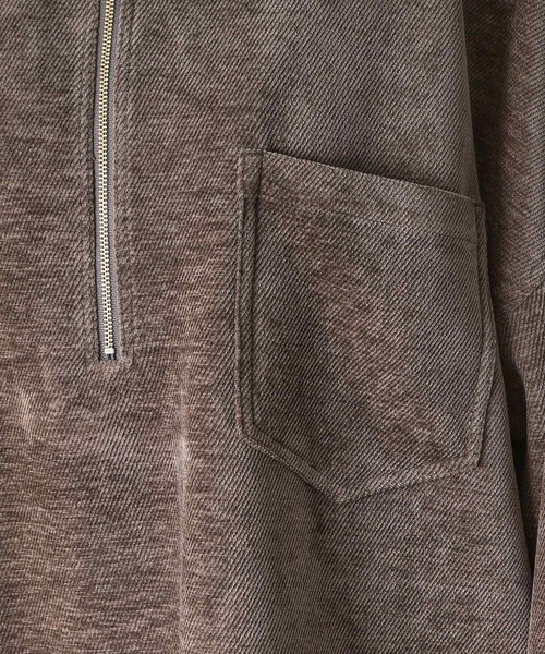 PROVOKE （プロヴォーク）の「provoke（プロヴォーク）ハーフジッププルオーバー（Tシャツ/カットソー・レディース・ブラウン系その他/ライトベージュ・00）」の8枚目の写真