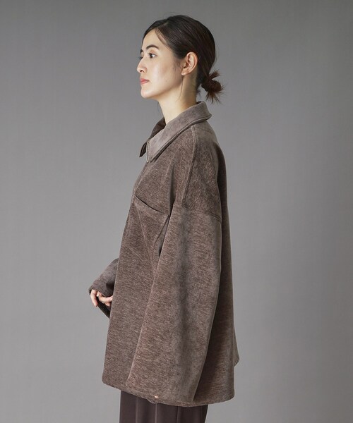 PROVOKE （プロヴォーク）の「provoke（プロヴォーク）ハーフジッププルオーバー（Tシャツ/カットソー・レディース・ブラウン系その他/ライトベージュ・00）」の9枚目の写真