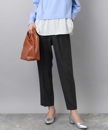 MK MICHEL KLEIN | ツイード調両面起毛テーパードパンツ/洗える(その他パンツ)