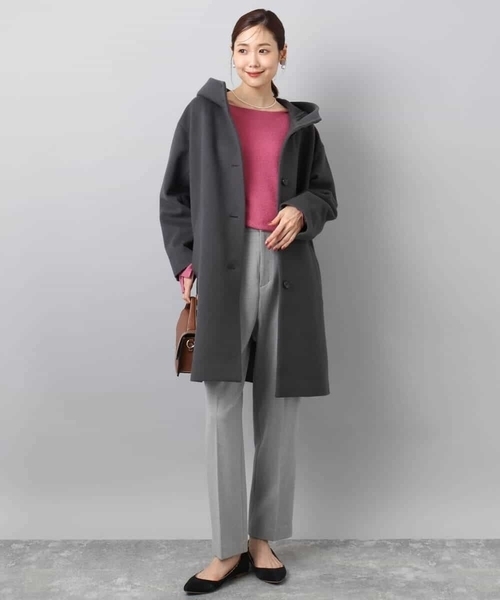 MK MICHEL KLEIN（エムケーミッシェルクラン）の「ツイード調両面起毛テーパードパンツ/洗える（その他パンツ・レディース・ダークグレー/ライトグレー・36/38/40）」の3枚目の写真