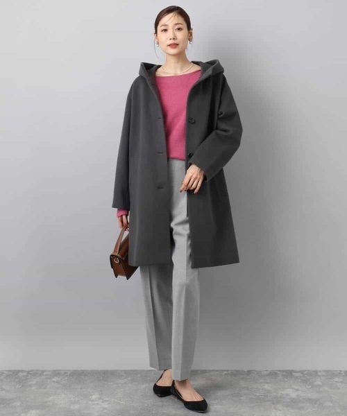 MK MICHEL KLEIN（エムケーミッシェルクラン）の「ツイード調両面起毛テーパードパンツ/洗える（その他パンツ・レディース・ダークグレー/ライトグレー・36/38/40）」の4枚目の写真