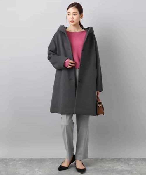 MK MICHEL KLEIN（エムケーミッシェルクラン）の「ツイード調両面起毛テーパードパンツ/洗える（その他パンツ・レディース・ダークグレー/ライトグレー・36/38/40）」の5枚目の写真