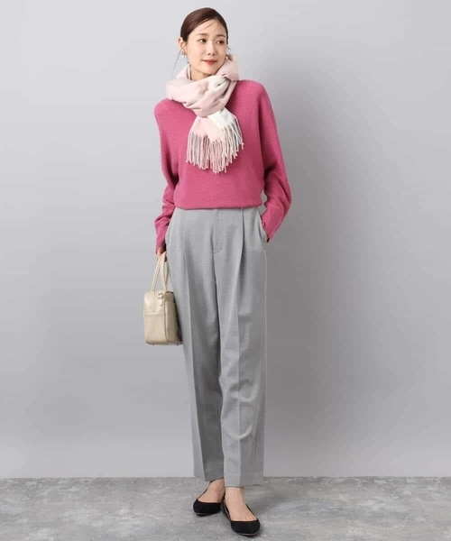 MK MICHEL KLEIN（エムケーミッシェルクラン）の「ツイード調両面起毛テーパードパンツ/洗える（その他パンツ・レディース・ダークグレー/ライトグレー・36/38/40）」の10枚目の写真