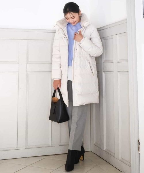 MK MICHEL KLEIN（エムケーミッシェルクラン）の「ツイード調両面起毛テーパードパンツ/洗える（その他パンツ・レディース・ダークグレー/ライトグレー・36/38/40）」の17枚目の写真