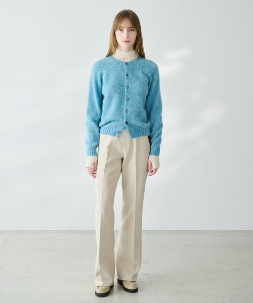 Morris & Sons（モリスアンドサンズ）の「MORRIS & SONS | ブラッシュカーディガン WOMEN（カーディガン/ボレロ・レディース・A/パープル/ブルー/グレイッシュベージュ・00/0）」の6枚目の写真