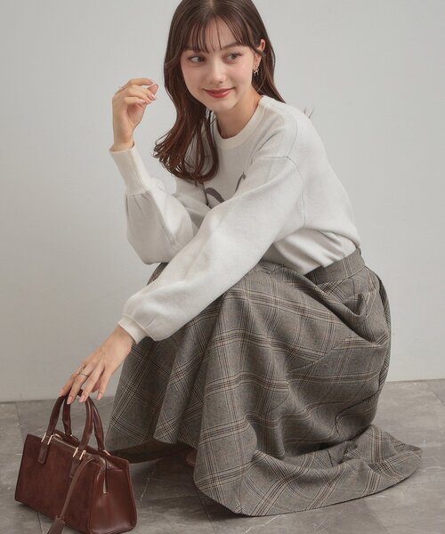 couture brooch(クチュールブローチ)の「【通勤・大人可愛い】TRチェックスカート(スカート・レディース・ブラウン系その他2/ブラック系1・36/38/40/42)」の19枚目の写真