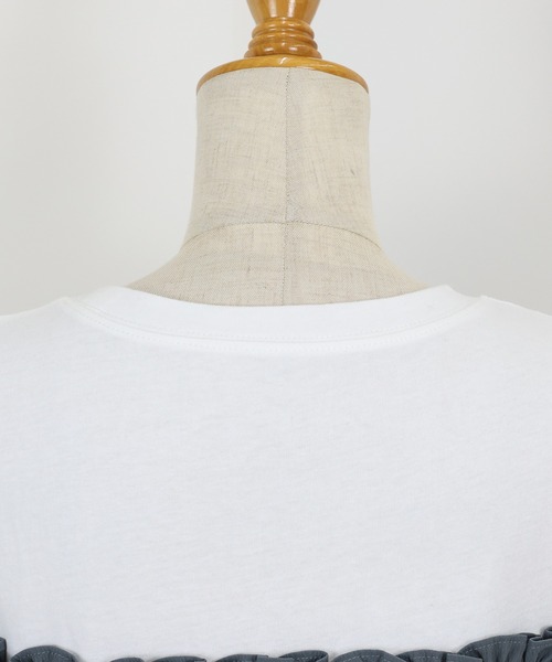 BLUEEAST(ブルーイースト)の「シャーリングビスチェドッキングカットソー(Tシャツ/カットソー・レディース・グレー/ブラック・MEDIUM)」の9枚目の写真