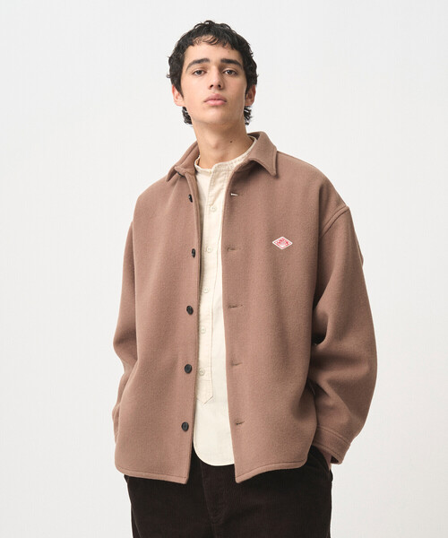 DANTON（ダントン）の「MEN'S WOOL MELTON SHIRT JACKET（その他アウター・メンズ・ダークネイビー/オリーブ/グレー/ベージュ/オレンジ・38/40/42/44）」の7枚目の写真