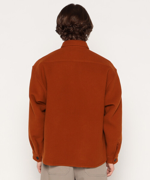 【美品】OVERCOAT Wool Shirt In Orange OVERCOAT WOOL SHIRTS ORENGE